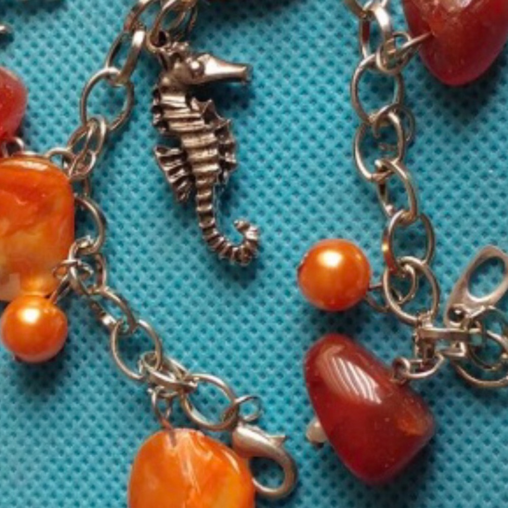 Charm bracelet seahorse charm NWOT